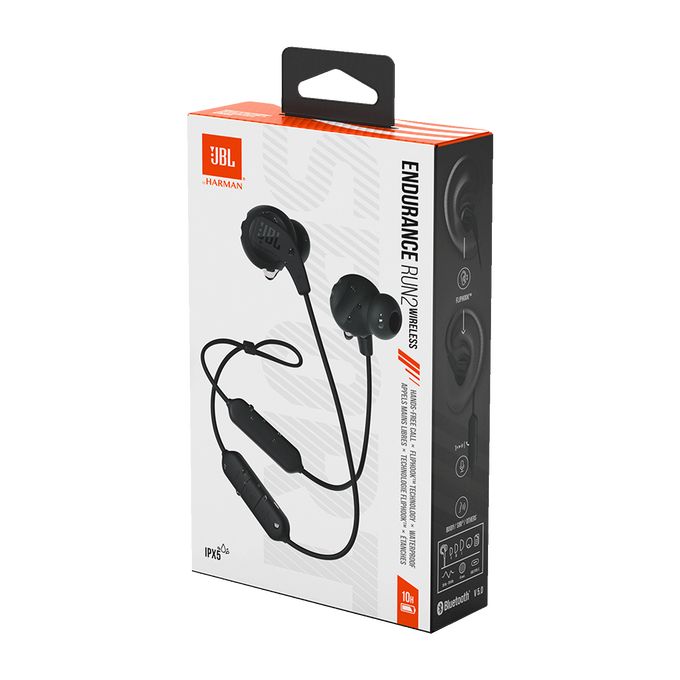 JBL Endurance Run 2 Wireless - Black - Waterproof Wireless In-Ear Sport Headphones - Detailshot 10 image number null